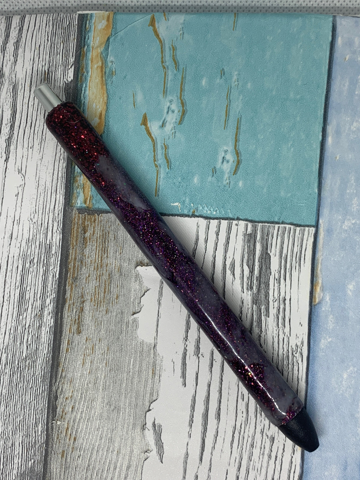 ⨠Midnight Berry Glitter Pen ā Handmade Sparkly Pen