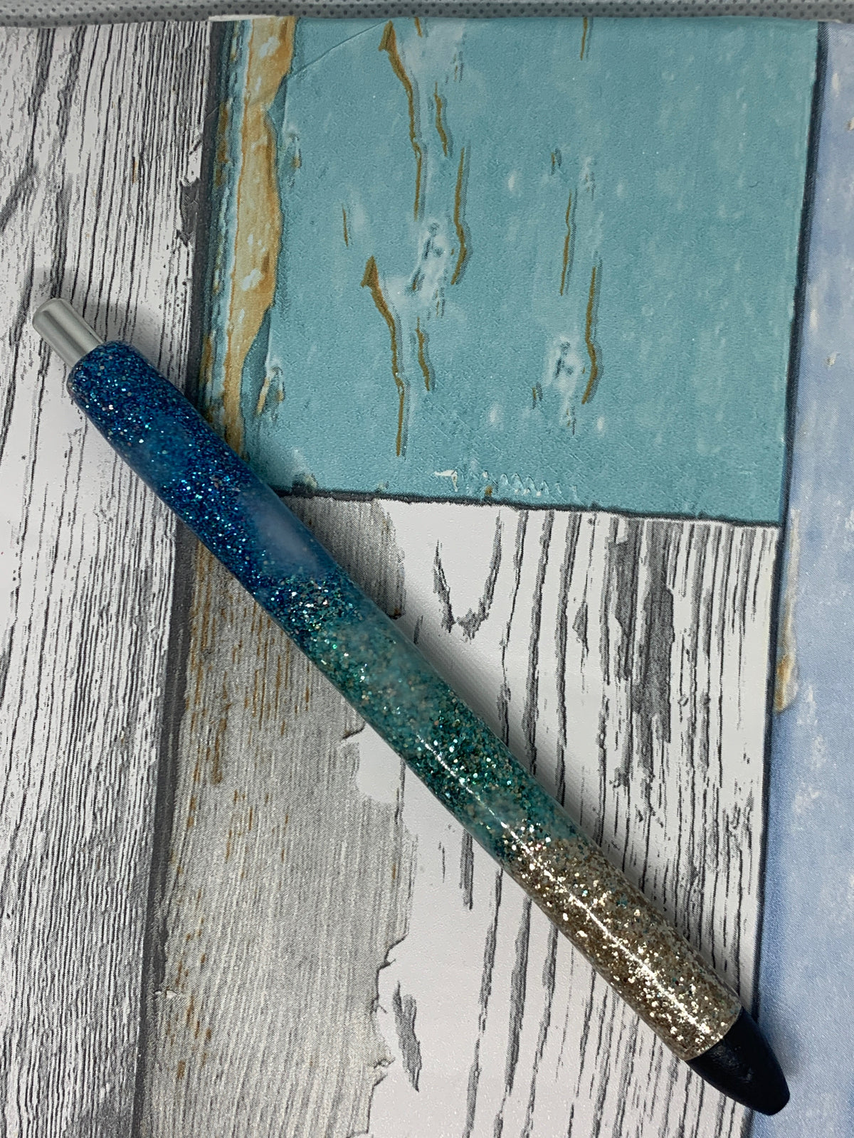 🌊✨ Ocean Breeze Glitter Pen