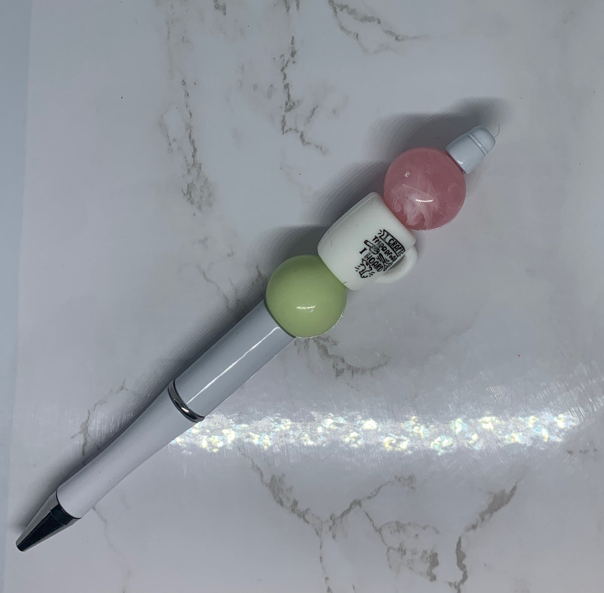 Coffee Lover Handmade Beaded Pen āš