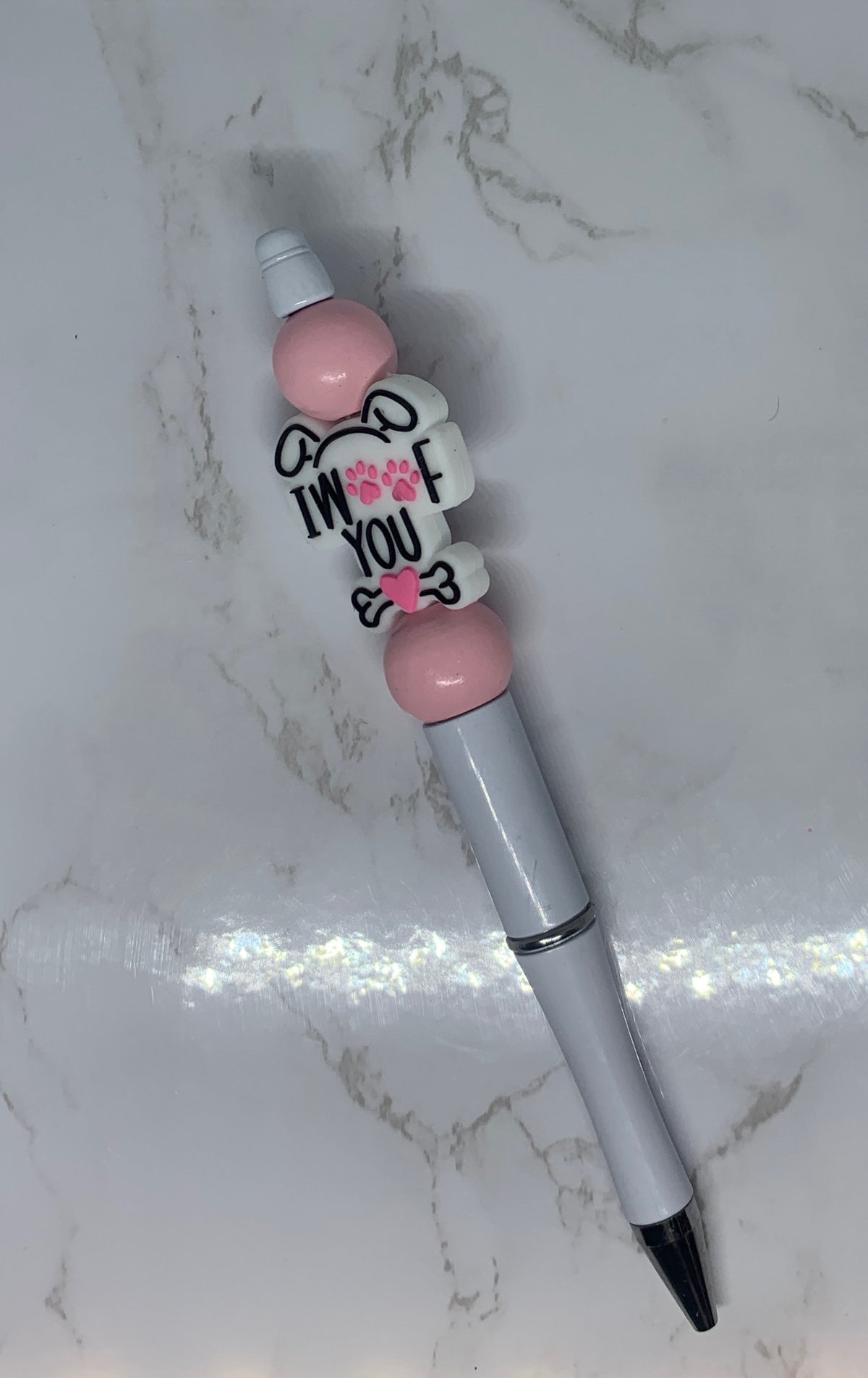 I Woof You Handmade Beaded Pen πΎππΆ