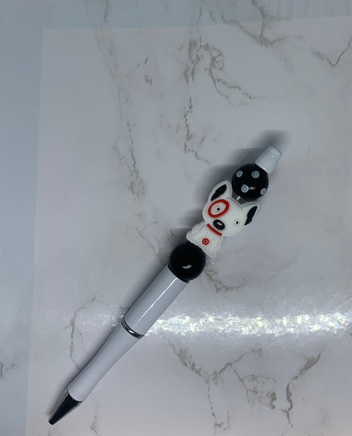 Bullseye Inspired Handmade Beaded Pen šÆš¶
