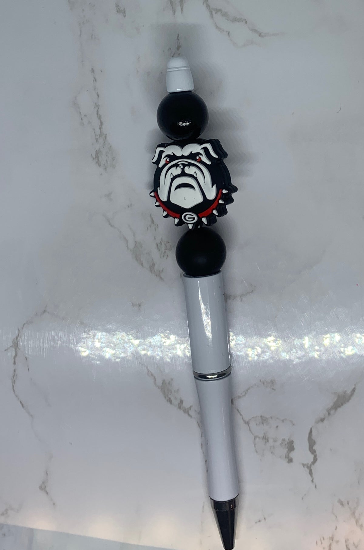 Georgia Bulldogs Inspired Handmade Beaded Pen ❤️🖤🐾
