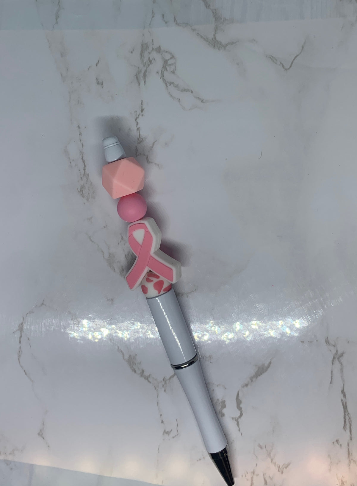 Breast Cancer Awareness Handmade Beaded Pen 🎀💕